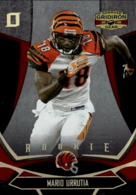 2008 Donruss Gridiron Gear Mario Urrutia #167 Gold Holofoil O's Cincinnati 3U - Image 1 of 2