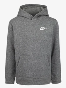 Nike Club Fleece Pullover Kids Gray Boys Hoodie 86F322-GEH - Picture 1 of 3
