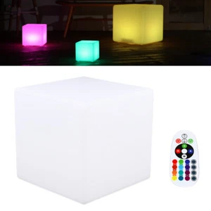 10" LED Light Cube RGB Color Changing Remote Control Cube Lamp Home Bar Light - Picture 1 of 7