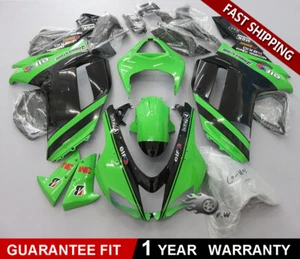 Green Black Painted Fairing kit Bodywork For Kawasaki Ninja ZX-6R 2007-2008 - Picture 1 of 8