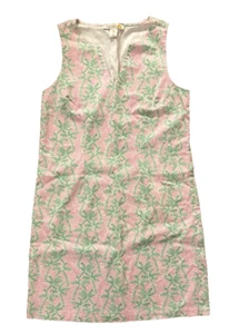 C&C California Girls Kids Dress Pink Green Palm Trees Tropical Sleeveless size 8 - Picture 1 of 9
