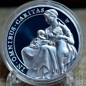 2022 Santa Elena Queen's Virtues Charity 1 oz 999 moneda de plata a prueba 1 libra - Imagen 1 de 6