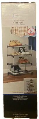 Zapatero Mainstays, Negro y Plateado Nuevo Foto 1 de 4