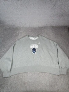 Howard Bison Sweatshirt Womens Xl Nike Air Jordan Gray Cropped Pullover - Picture 1 of 8
