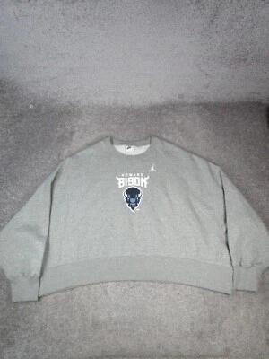 Sudadera Howard Bison para mujer XL Nike Air Jordan gris pulóver recortado Foto 1 de 4