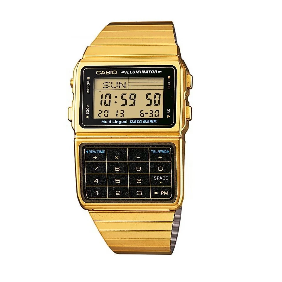 CASIO Vintage Collection, DBC-611G-1DF, calculadora, calculadora, telememo, reloj, NUEVO