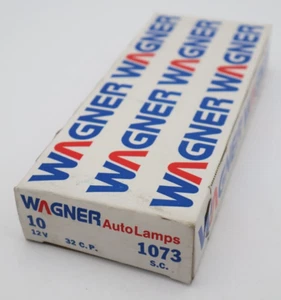 Caja de 10 bombillas automotrices vintage Wagner 1073 12V miniatura NUEVO NOS - Imagen 1 de 2