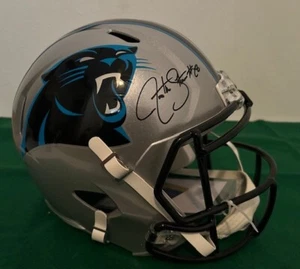 Jonathan Stewart Replica Helmet w/Photo Panthers FULL SIZE Radke Cert. - Picture 1 of 9