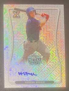 Hudson Haskin 2020 Leaf Metal Draft Silver Mojo AUTO #BA-HH1 - Baltimore Orioles