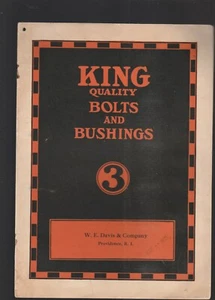 KING QUALITY BOLTS AND BUSHINGS 1924 CATALOG - Picture 1 of 4