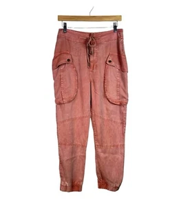 Young Fabulous & Broke Acid Wash Joggers Cargo Red Pants Size S - Picture 1 of 11