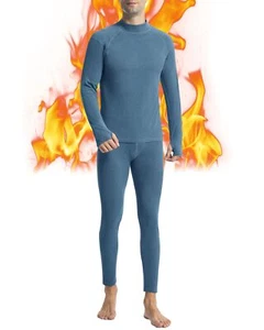 Long Johns for Men Thermal Underwear Set Winter Fleece Base Layer Thermal Top... - Picture 1 of 7