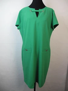 Tommy Hilfiger Green Dress w/ Retro Pockets Sz 18 - Picture 1 of 9
