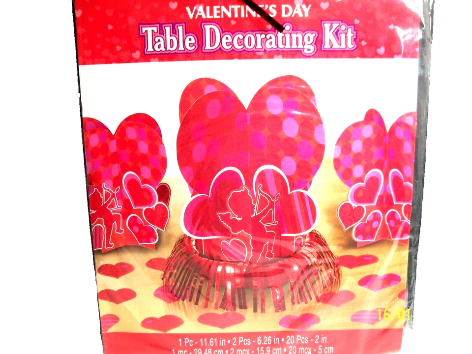Happy Valentine's Day Hearts Holiday Party Centerpiece Decorating Kit - Image 1 of 2