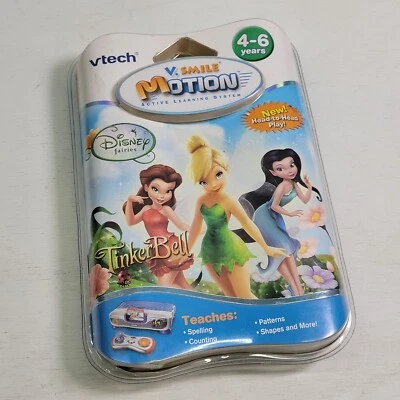 VTech V.Smile Motion Disney Tinker Bell Game 4-6 Years Learn Spelling Counting+ - Image 1 of 2