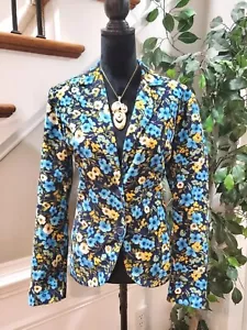 First Issue Women Floral Cotton Single Breasted Long Sleeve Casual Blazer Size L - Picture 1 of 11