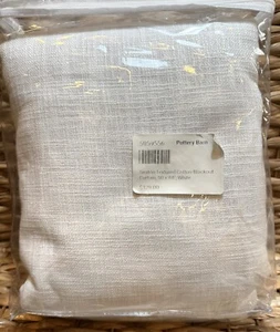 Pottery Barn Seaton Textured BLACKOUT Drape Curtain Panel 50 x 84 WHITE - Picture 1 of 7