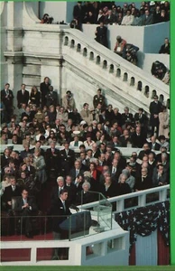 Vintage Postcard Pres Ronald Reagan Inaugural Speech George Bush Tip O'Neill '81 - Picture 1 of 5