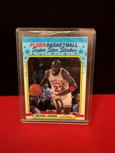 1988-89 Fleer Super Star Sticker Michael Jordan #7 Chicago Bulls NBA Basketball - Picture 1 of 3
