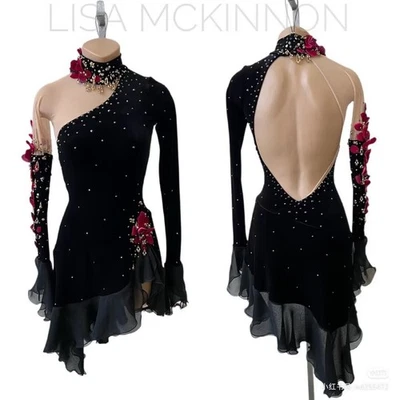 ice figure skating competition dress Gymnastics costume dance Dress dyeing - Image 1 of 4