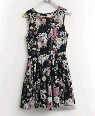 Maison Jules Size S Floral Ruffle 100% Polyester Dress Women Stylish Modern - Image 1 of 4