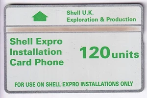 OFFSHORE ECOSSE TELECARTE / PHONECARD .. SHELL EXPRO 120U L&G 443B NOTCHED - Picture 1 of 2