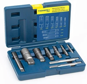 9-teiliges Rohrabzieher-Set 1/8-1 Zoll Rohrbruch-Entfernungswerkzeuge für beschädigte Gewindeenden - Bild 1 von 7