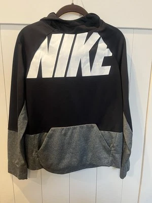 Nike Sports Black/Grey Pullover Dri Fit Hoodie Boys Size XL W Front Pocket Nice! - Image 1 of 4