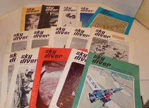 15 Sky Diver 1960-70 Parachuting Magazine Lot - Picture 1 of 6