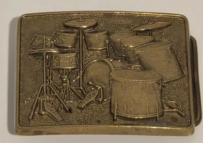 Редкие винтажные антикварные латунные пряжки Baron 1980 г. — пряжка для барабанной установки - Изображение 1 из 2