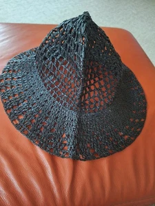 Sonnenhut Sommerhut Damenhut Basthut mit Krempe, Handarbeit - Bild 1 von 4