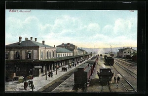 Bebra, Ansichtskarte, Bahnhof mit Rangiergleisen 1912  - Picture 1 of 2