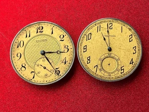 2 Waltham Taschenuhrwerke 12er - Bild 1 von 5