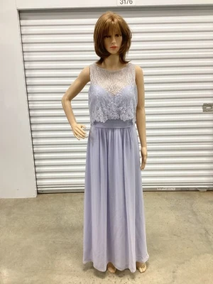 Vestido B2 Jazmín Lavanda Top Encaje Dama de honor Boda Talla 12 Foto 1 de 4