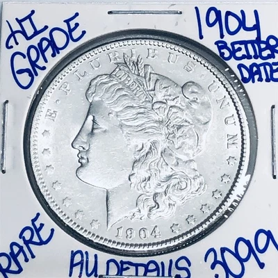 Dólar de plata Morgan 1904 auténtico alta calidad moneda como nueva de Estados Unidos envío gratuito 3099 Foto 1 de 3