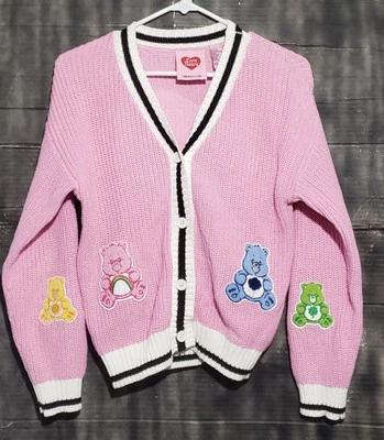 Care Bears Forever 21 Cardigan Button up Sweater pink Youth size  9/10yr  RARE!! - Image 1 of 4