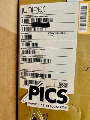 New Sealed - Juniper Networks EX3400-48P 48-Port PoE+ Ethernet Switch - Image 1 of 3