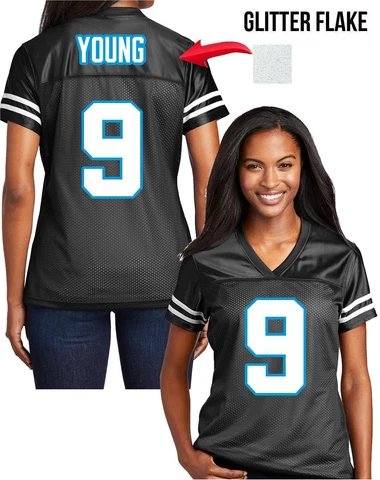 Custom Womens Blinged Football Black Bryce Young, Carolina Cover