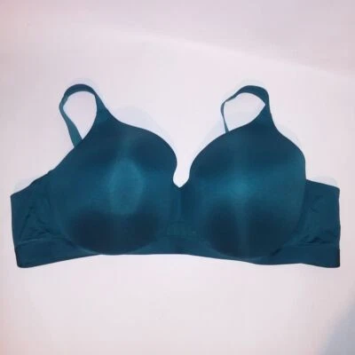 Sujetador Cacique 54D ligeramente forrado cobertura completa verde azulado con aros lisos Foto 1 de 4