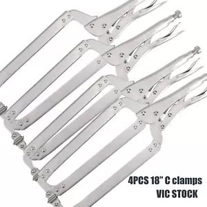 NDI 4PCS Heavy Duty Steel 18" C-Clamps Mig Welding Locking Plier Vice Grip N0108 - Picture 1 of 3