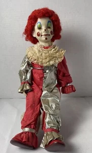 14.5” Boots Tyner Designs Clown All Porcelain Doll 1985 - Picture 1 of 7