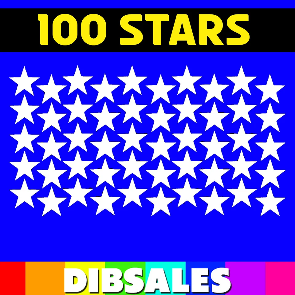 Star stickers! Pick your size and color! Permanent outdoor glossy vinyl decals. - Image 1 of 1