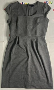BANANA REPUBLIC WOMEN’s A-LINE GRAY SHORT SLEEVE DRESS SIZE:10 Knee Length - Picture 1 of 8