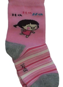 Sunbye Pink/White Socks Pair - Picture 1 of 2