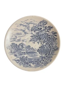 Enoch Wedgewood (Tunstall) Countryside Saucer  5" Blue/White England - Imagen 1 de 2