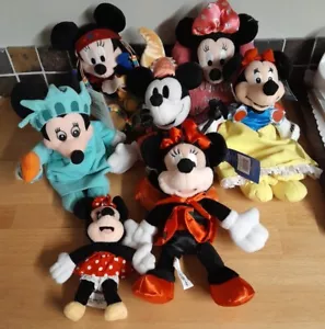 6 x DISNEY Minnie Mouse 2003 Plush 9" Soft Toy Theme Park Collectors Editions - Picture 1 of 24