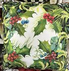 Mackenzie Childs Holly check Pillow New NWT Christmas Pillow 18 x 18 X6
