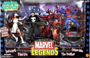Marvel Urban Legends Daredevil Punisher Spiderman Elektra Box Toy Biz RARE