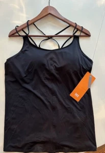 NWT LUCY Savasan Ahh Bra Top Black # LU0A2ZNE005 Large - Picture 1 of 5