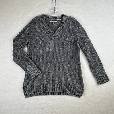 Suéter pulôver feminino Orvis cinza médio ao ar livre Preppy - Imagem 1 de 4